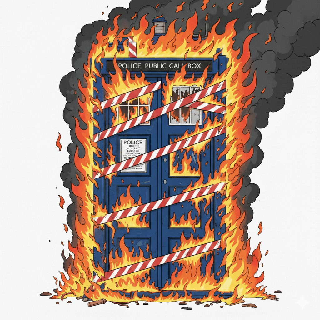 Ilustración de una TARDIS exterior